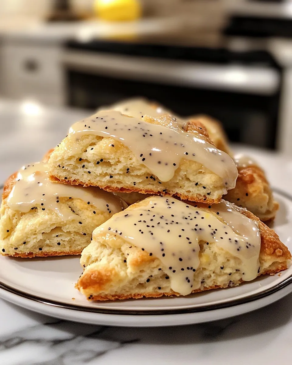 Zesty Lemon Poppy Seed Scones Recipe
