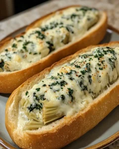 Spinach and Artichoke Dip Stuffed French Bread Recipe 28 0 3 3