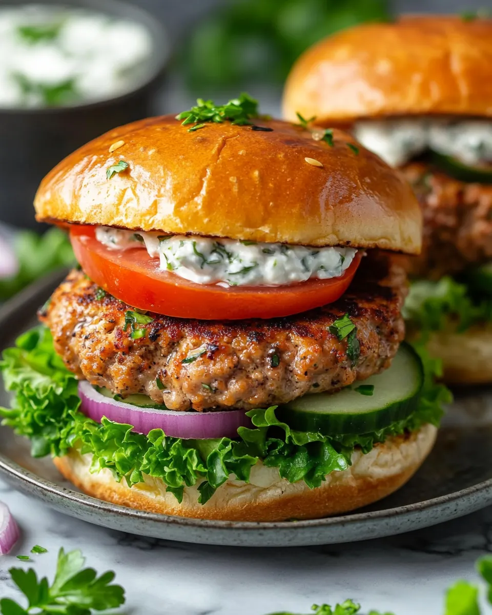 Juicy Greek Chicken Burgers Family Favorite