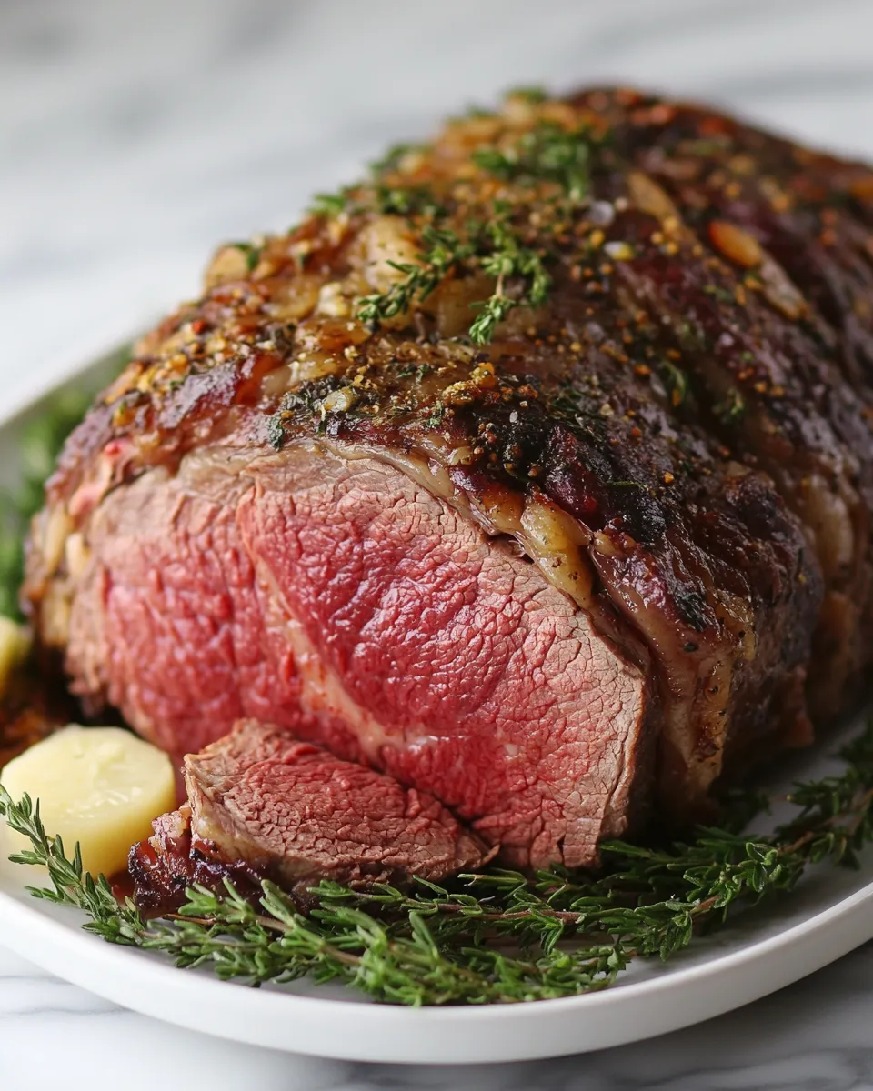 Tender Garlic and Thyme Prime Rib Roast That Melts in Your Mouth