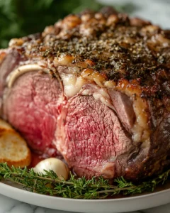 Juicy Garlic and Thyme Crusted Prime Rib Roast 22 0 0 40 1