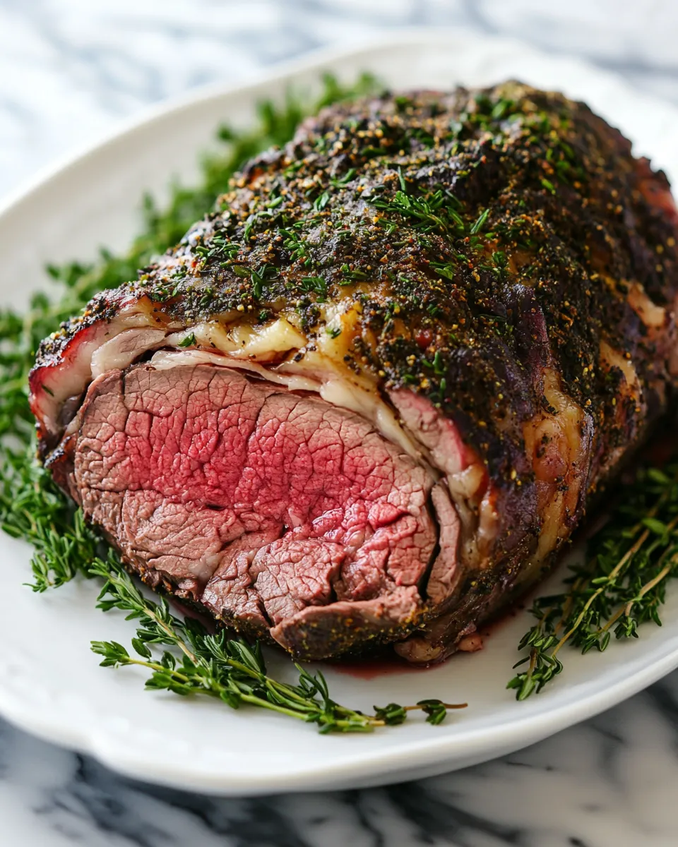 Juicy Tender Herb-Rubbed Prime Rib Roast for the Holidays