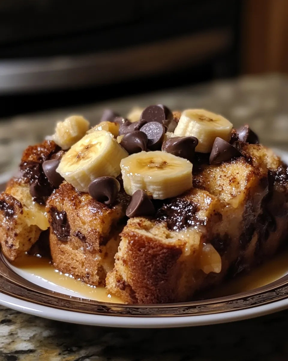 Easy & Delicious Chocolate Chip Banana Bread French Toast Casserole
