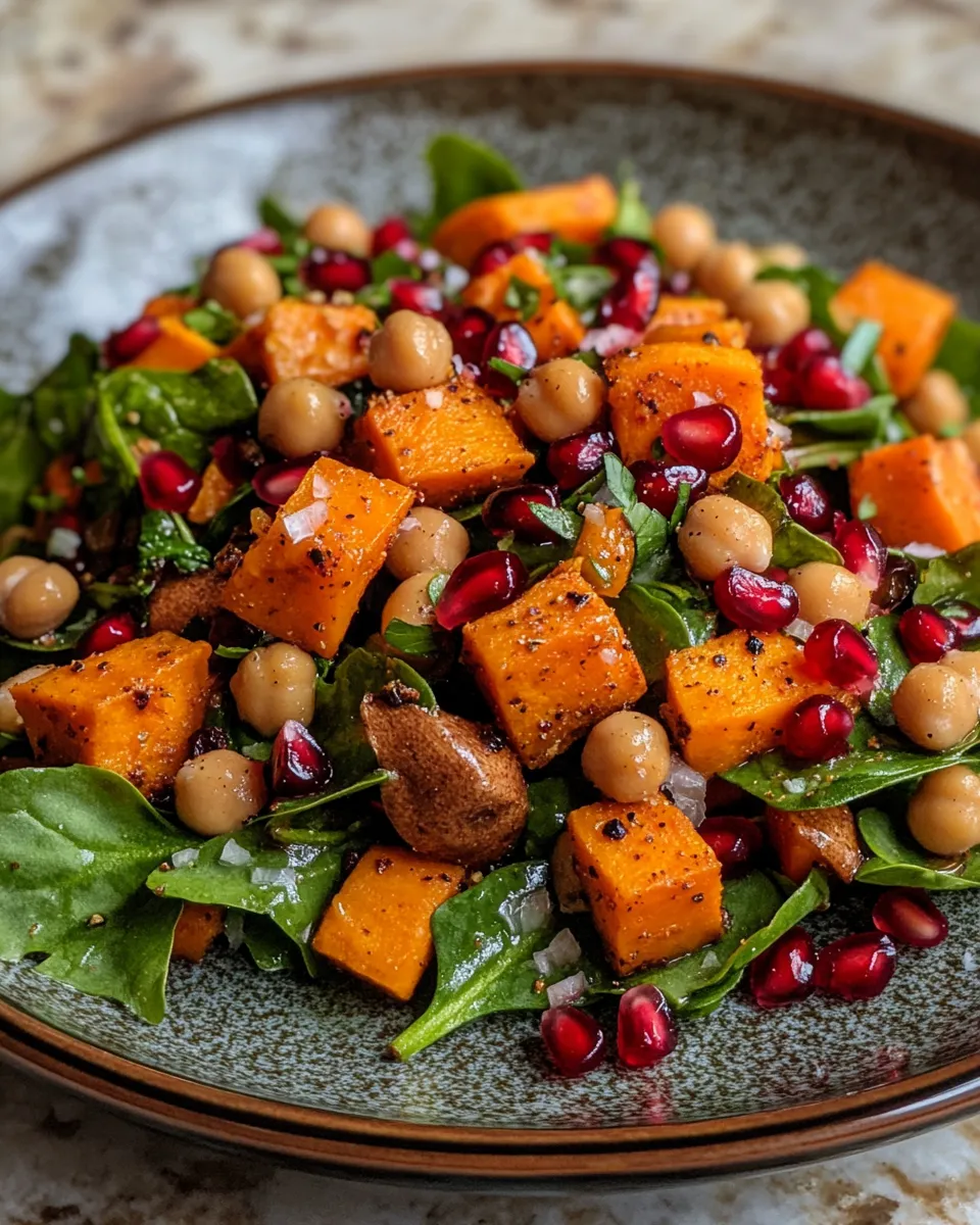 The Best Winter Sweet Potato & Chickpea Salad Ever