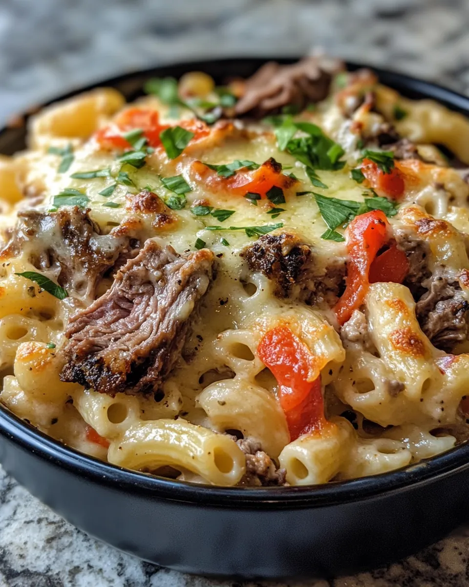 Easy Prime Rib Philly Mac Bake Recipe