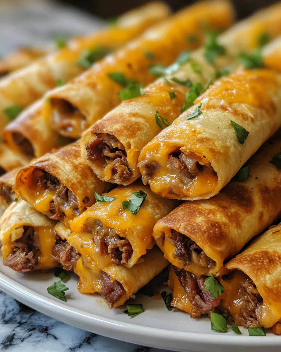 Crispy, Cheesy Prime Rib Crunchy Taquitos