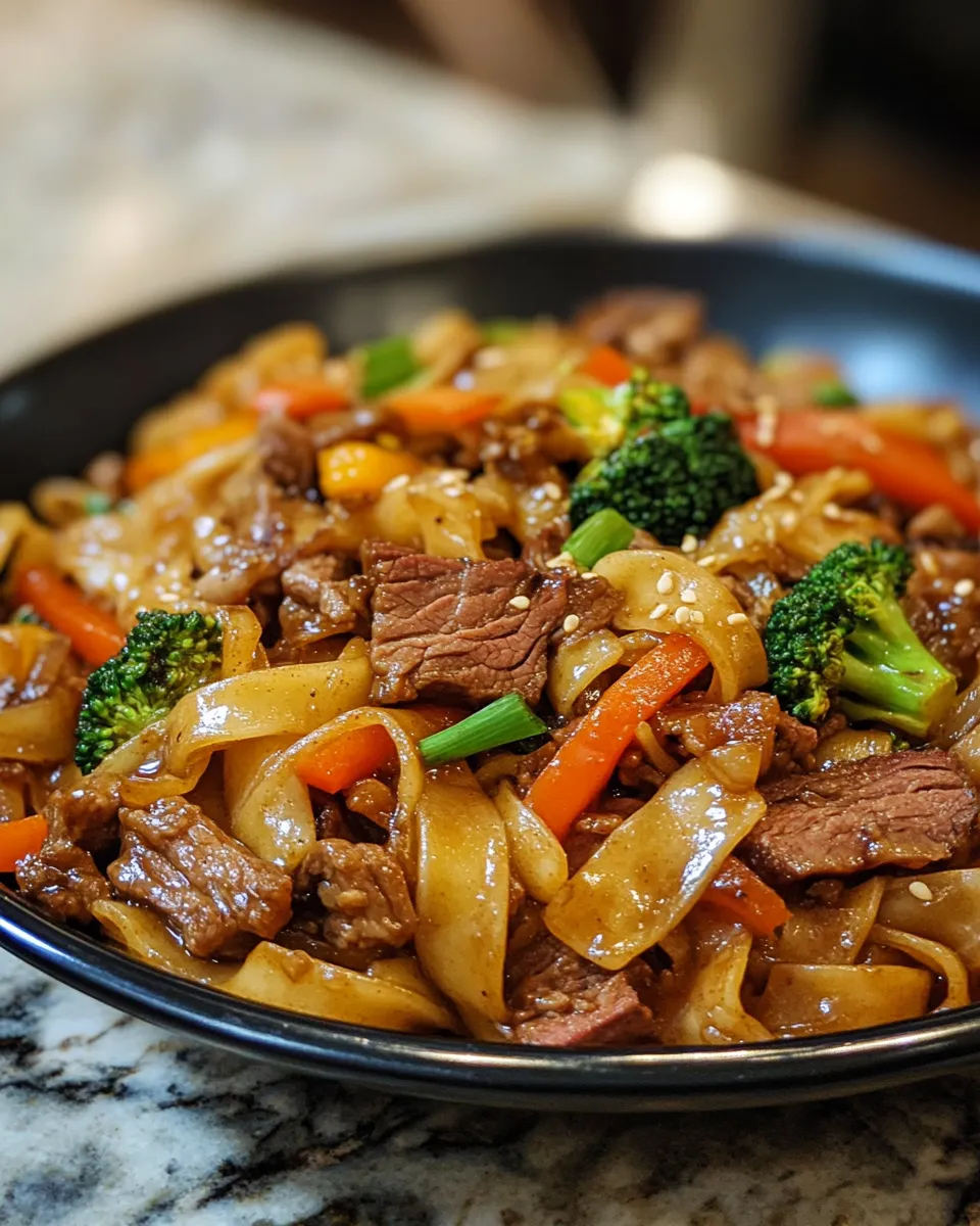 Quick & Delicious Prime Rib Fried Noodle Skillet