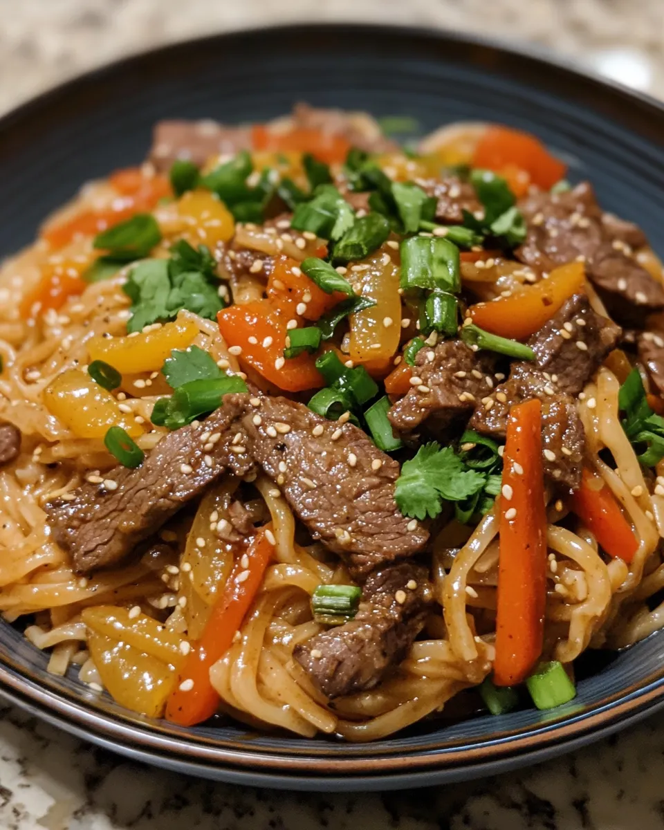 Spicy & Sweet Prime Rib Noodles