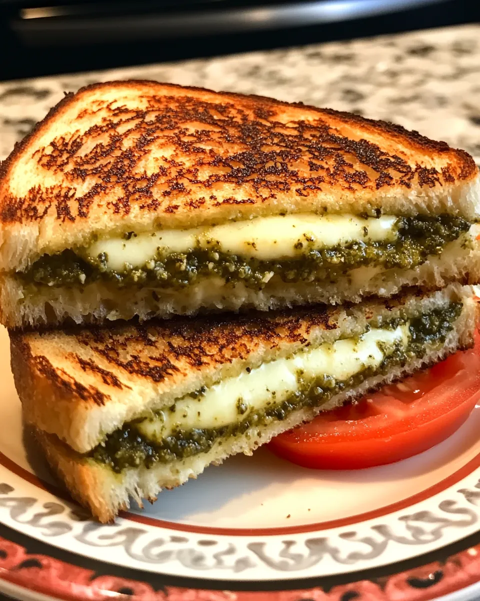 Pesto Grilled Cheese Simple and Delicious