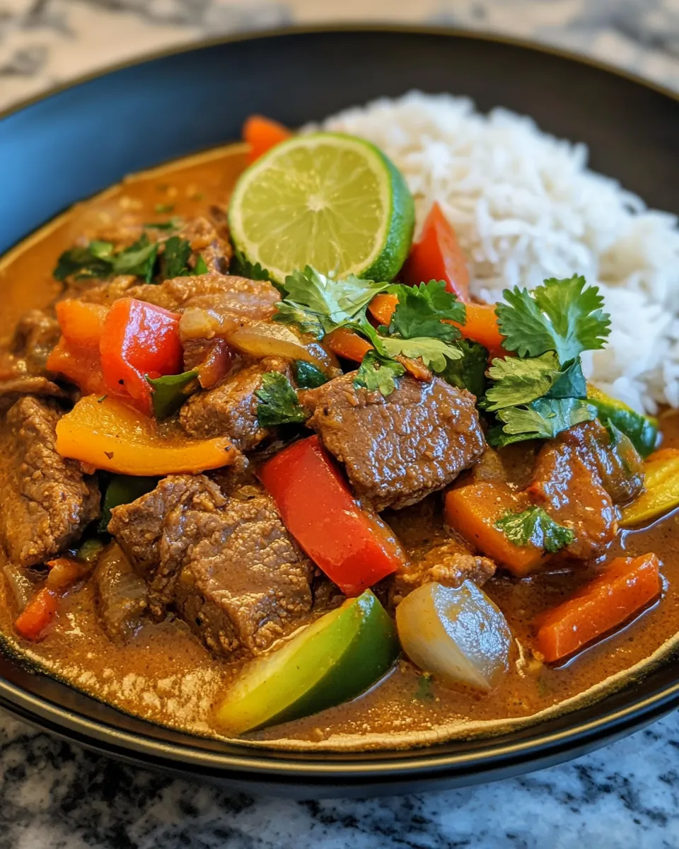 Delicious Coconut Red Curry Drip Beef at Home