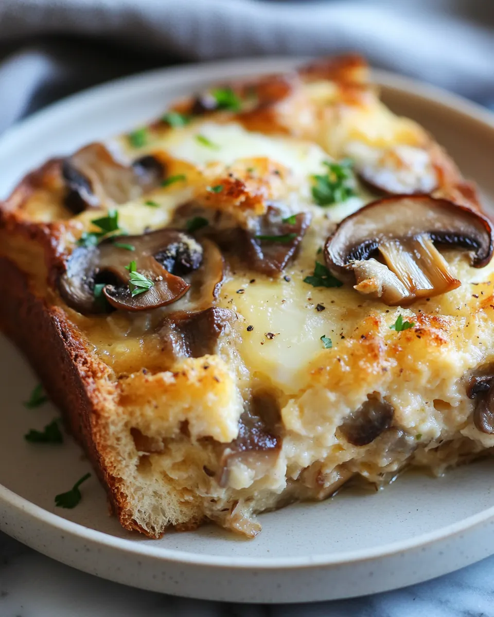 Rich and Flavorful Mushroom and Gruyère Strata