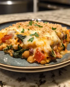 Hearty Vegetarian Cheesy Black Eyed Pea & Spinach Bake 35 0 1 53