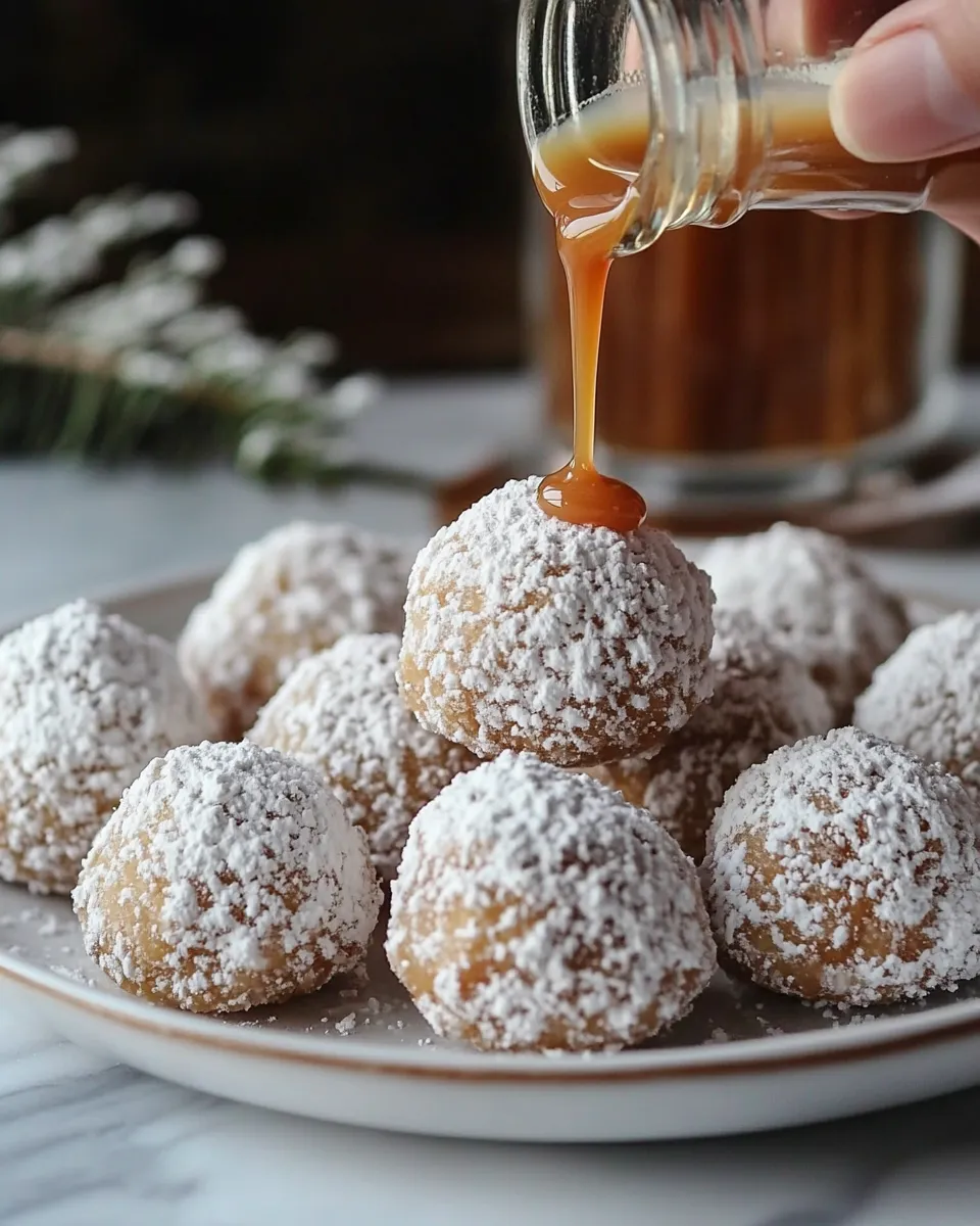 The Best Caramel Drizzle Snowballs Ever
