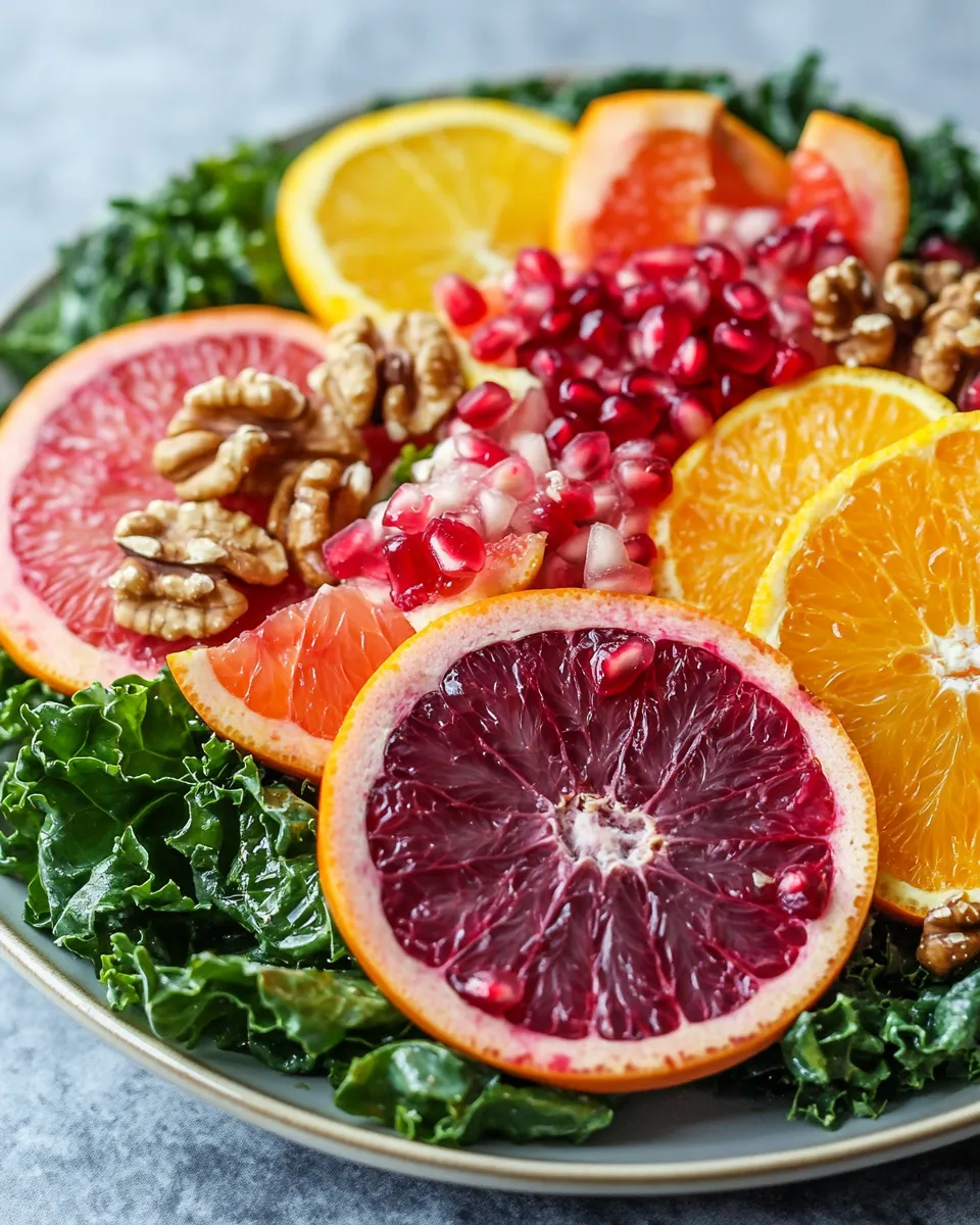 The Best Citrus Pomegranate Winter Greens Ever
