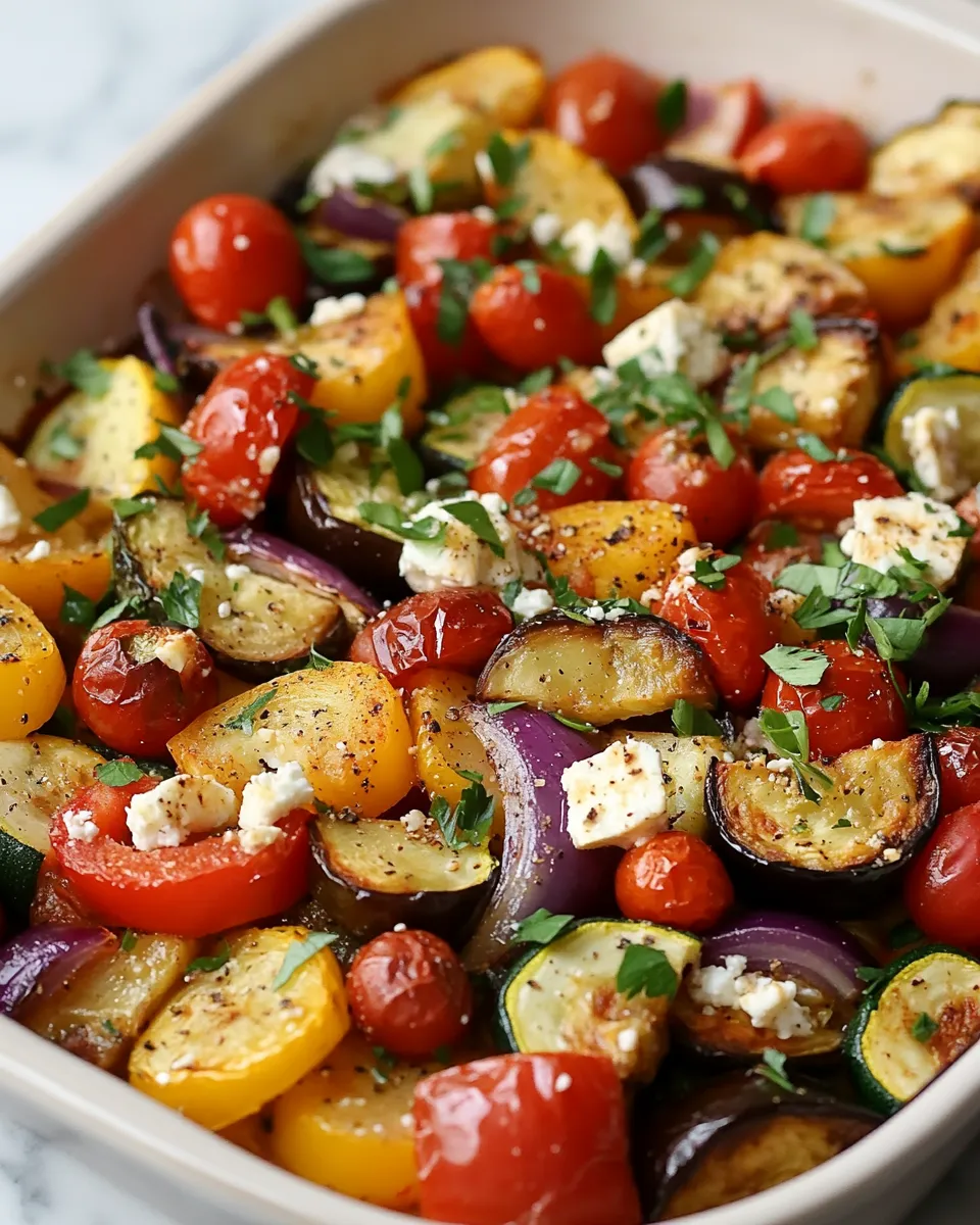 The Best Roasted Vegetable & Feta Bake Ever