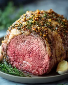 Juicy Garlic and Thyme Crusted Prime Rib Roast 23 0 2 42 1