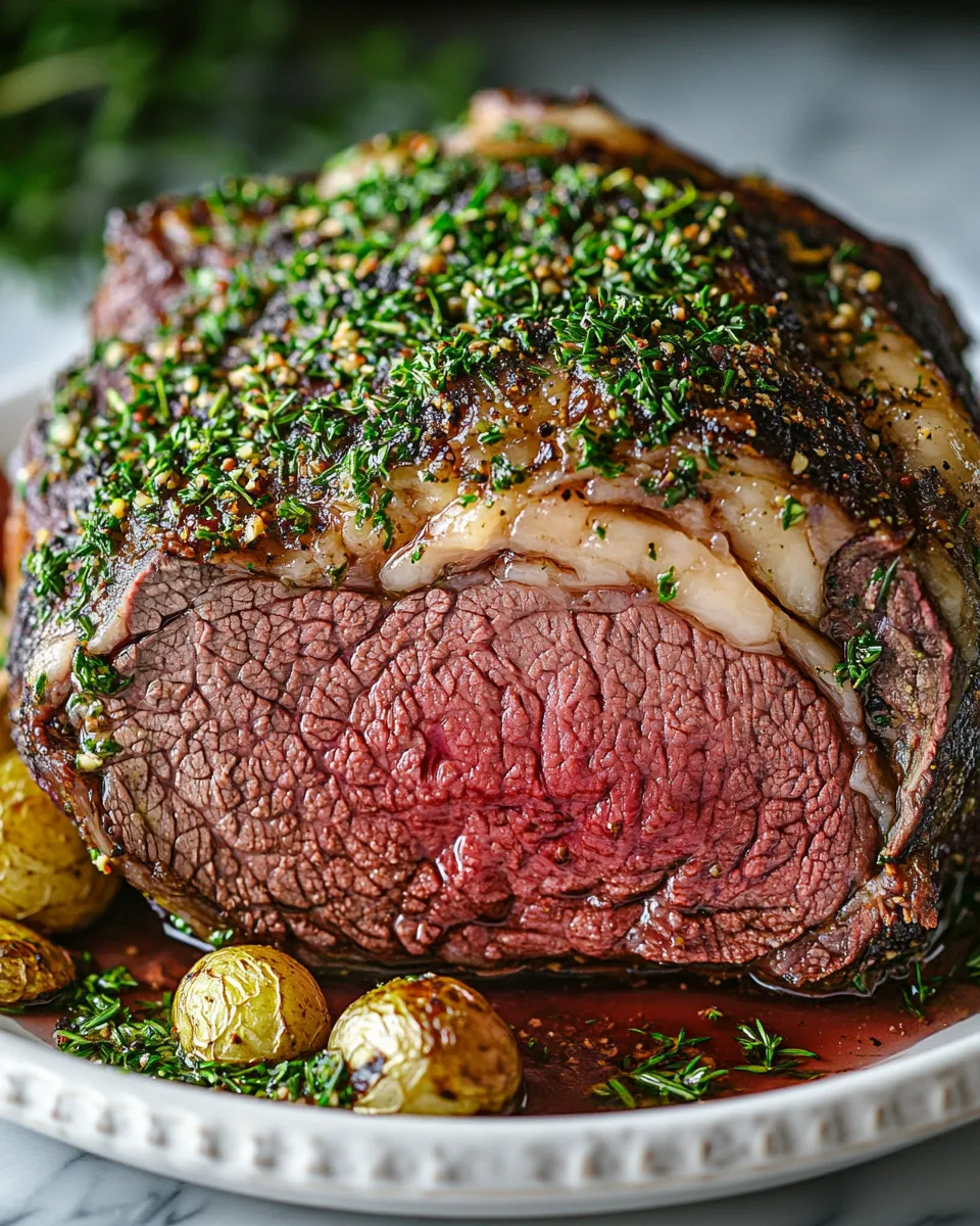 The Best Buttery Herb-Seared Prime Rib Roast Ever