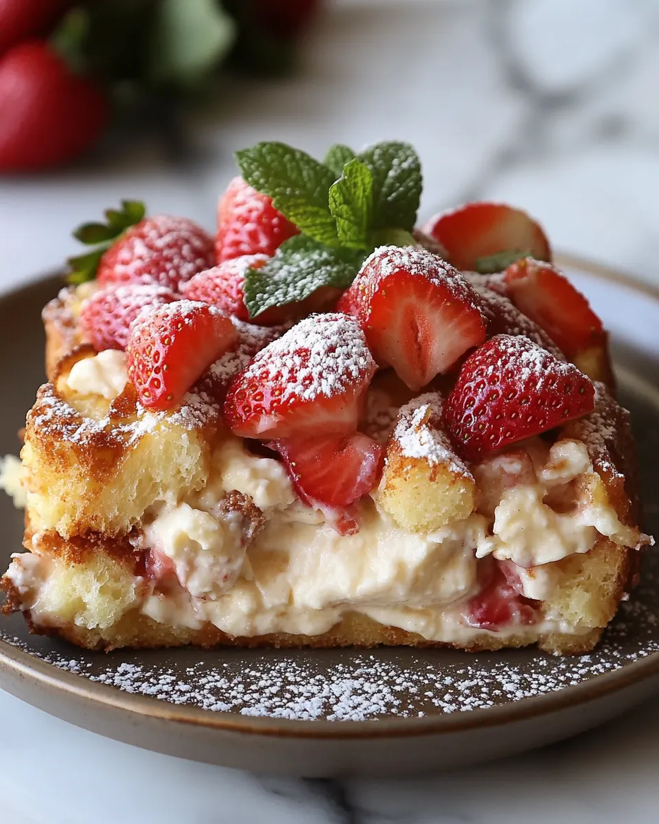 Strawberry Cheesecake French Toast Bake Everyone Will Love
