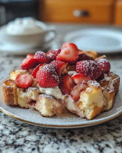 Easy & Delicious Strawberries & Cream French Toast Casserole 27 0 2 58 1
