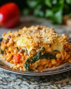 Hearty Vegetarian Cheesy Black Eyed Pea & Spinach Bake 34 0 2 59