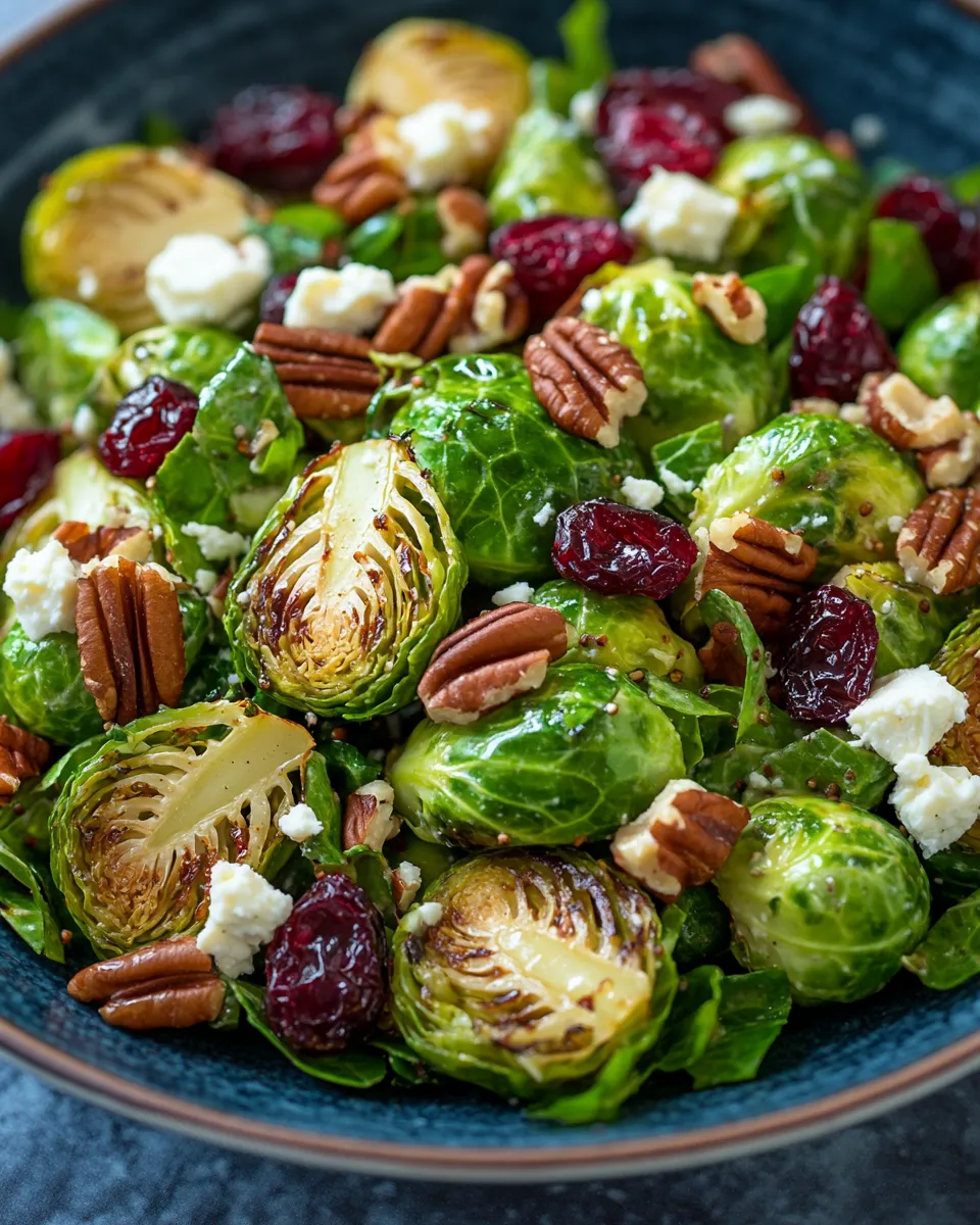 Sweet & Savory Maple Roasted Brussels Sprout Salad