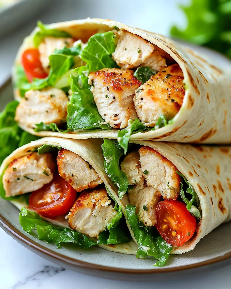 Quick and Flavorful Chicken Caesar Wrap