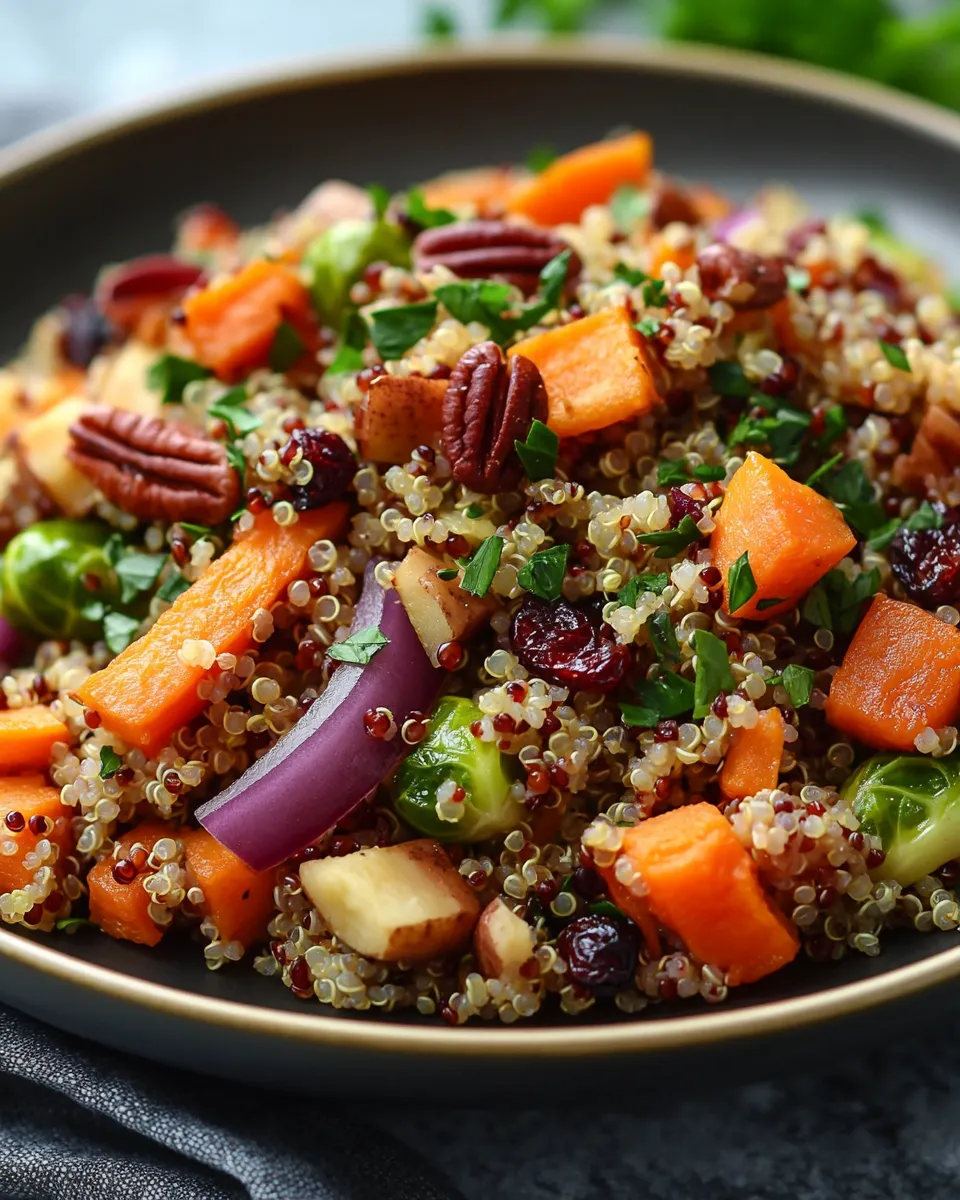 Easy & Delicious Warm Quinoa Winter Salad