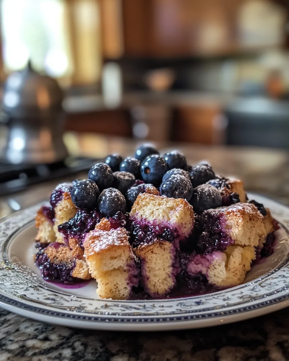 Easy Lemon Blueberry Strata for Brunch or Breakfast