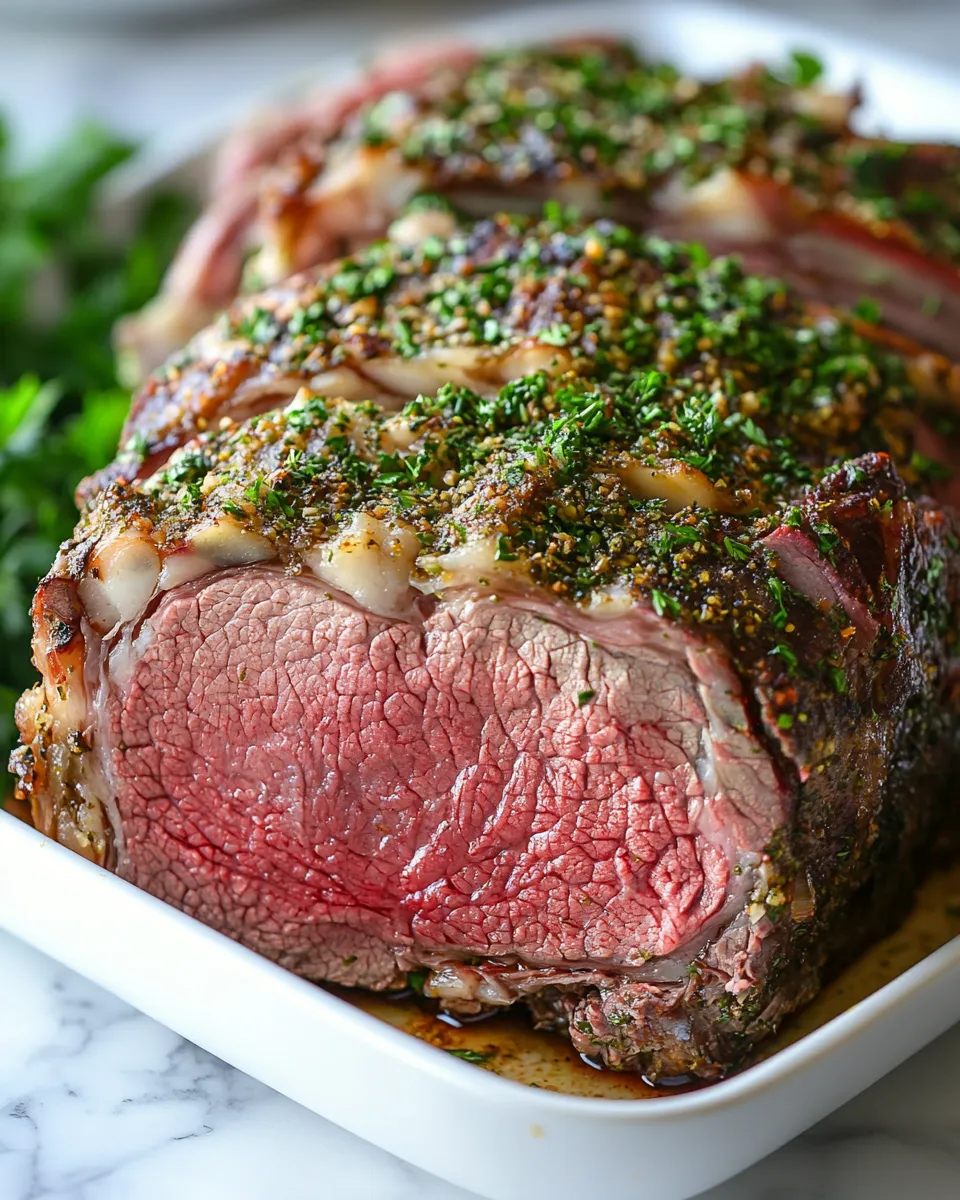 Irresistible Garlic and Parsley Prime Rib Roast Recipe