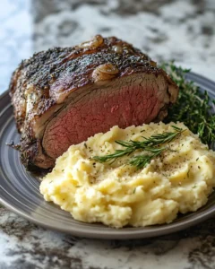 Easy Herb-Garlic Prime Rib with Creamy Mashed Potatoes Recipe 37 0 3 46