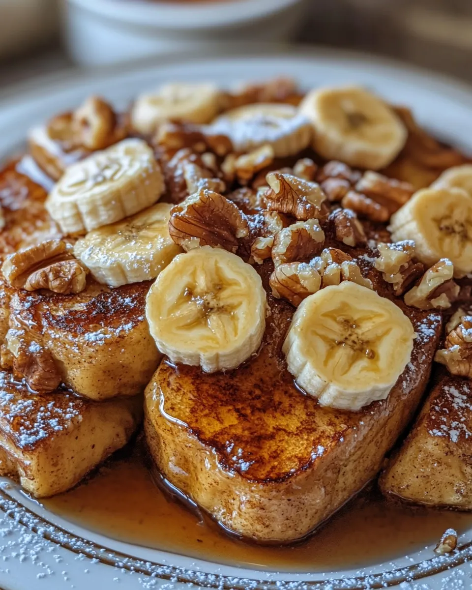 Simple & Irresistible Banana Walnut French Toast Overnight Bake