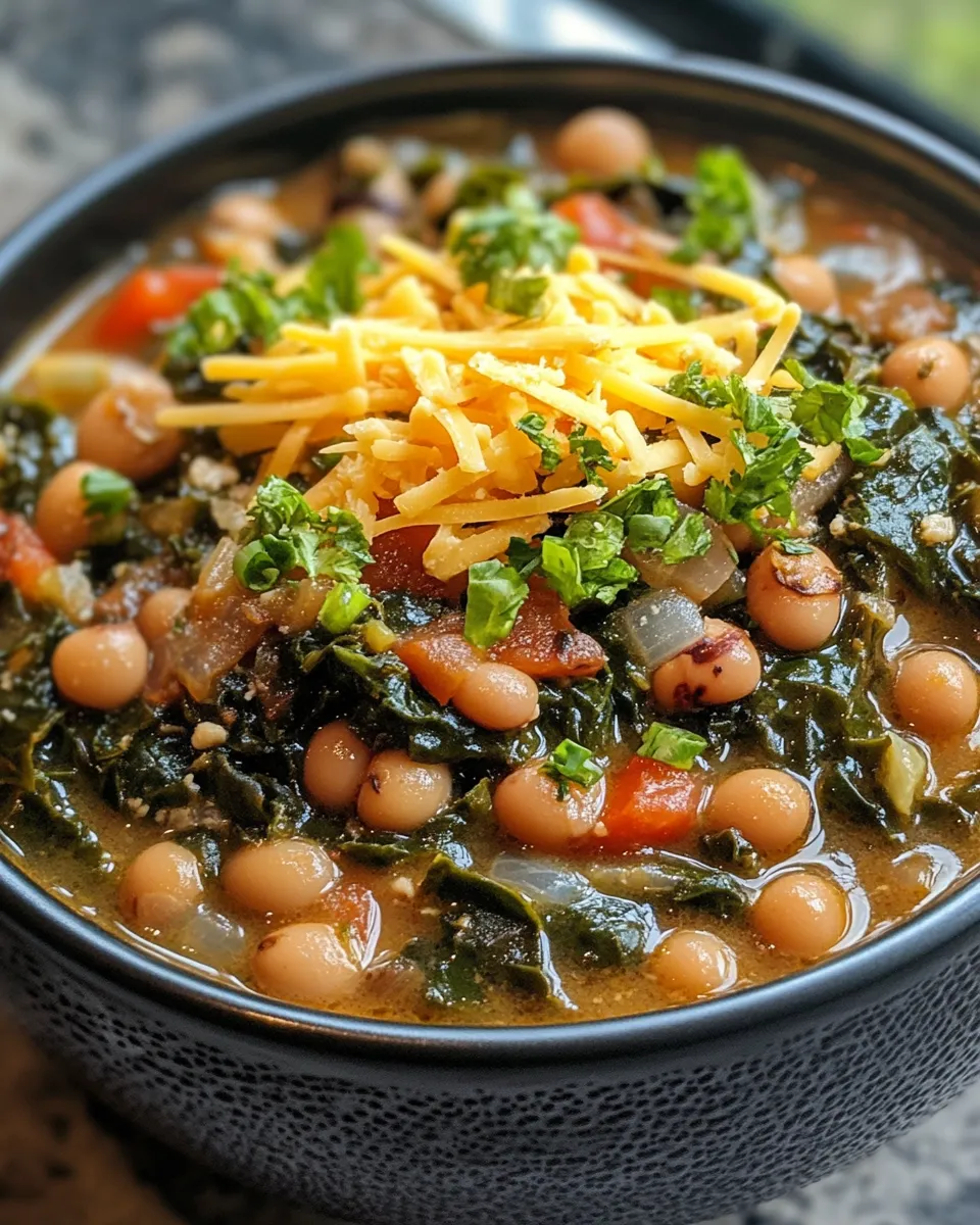 Irresistible Creamy Black Eyed Pea & Collard Greens Skillet