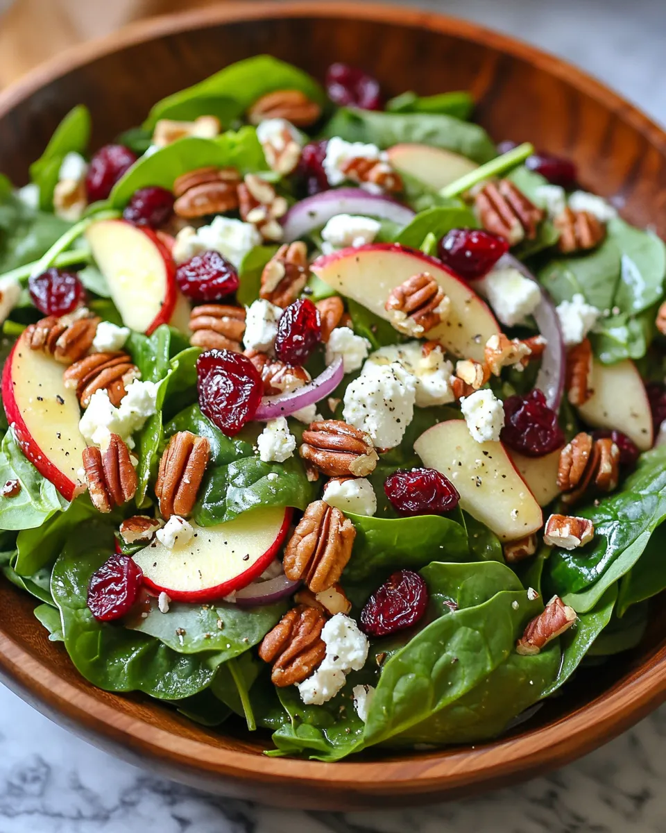 Healthy & Flavorful Cranberry Spinach Salad