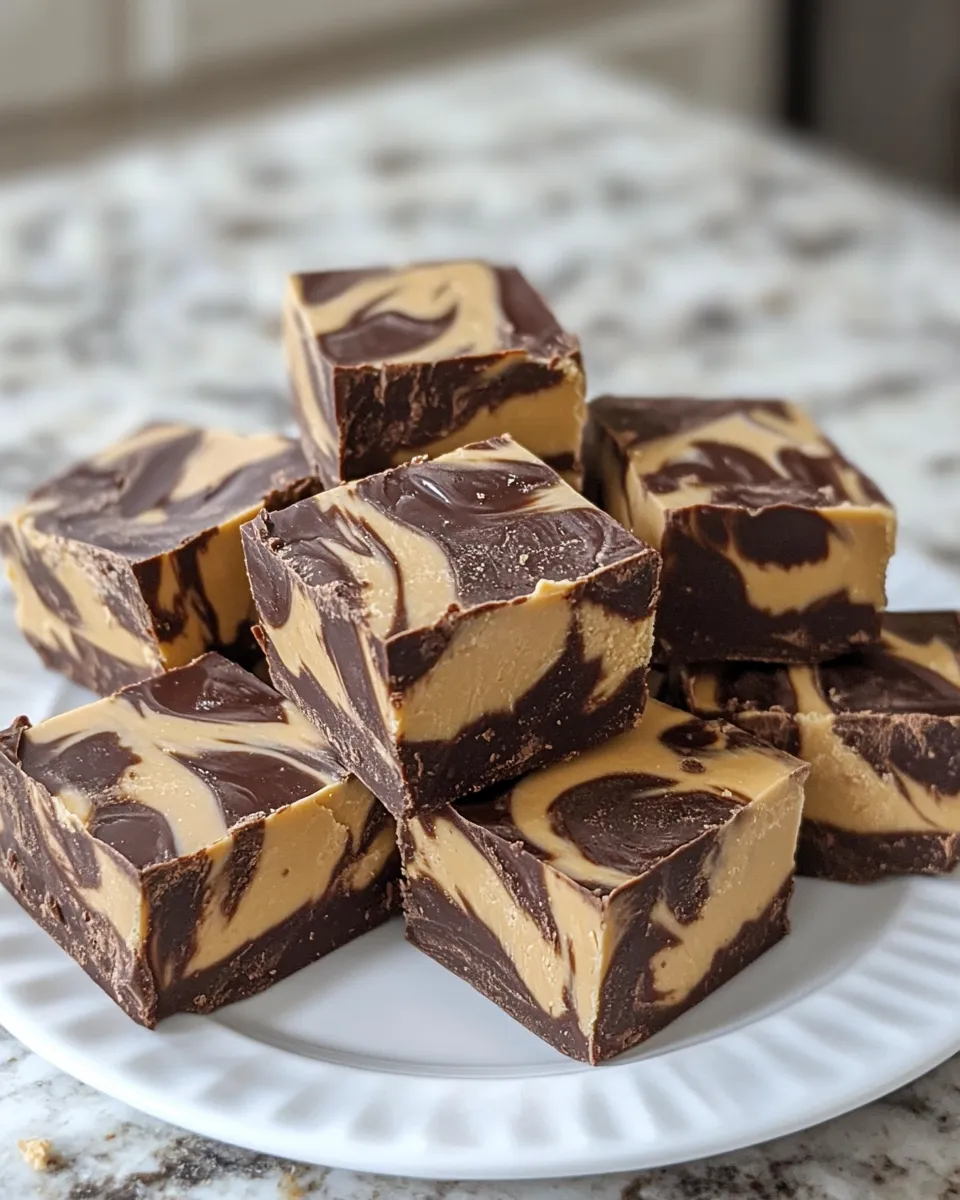 Easy & Delicious Chocolate Peanut Butter Swirl Fudge
