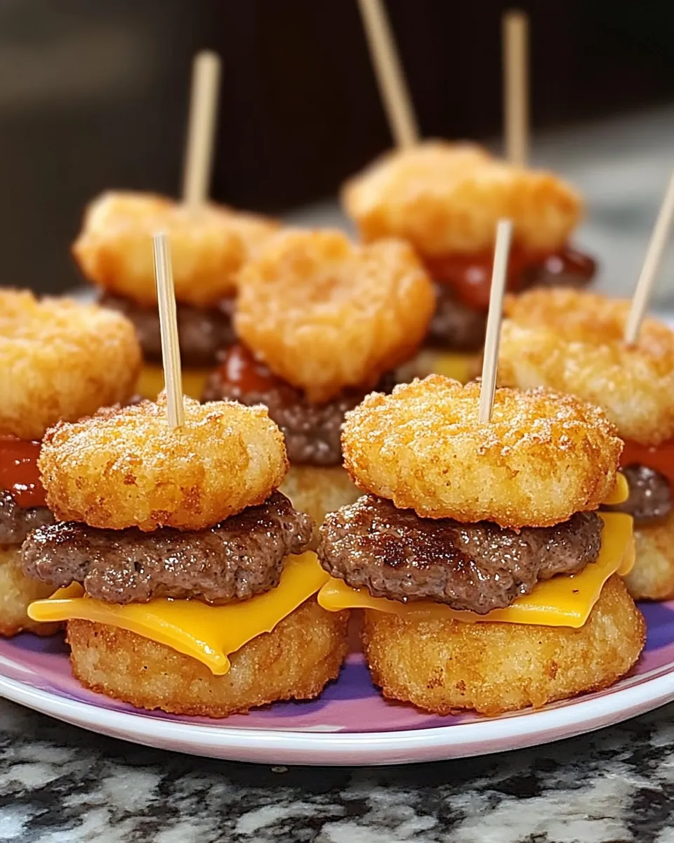 Mini Tater Tot Cheeseburgers That Steal Game Day