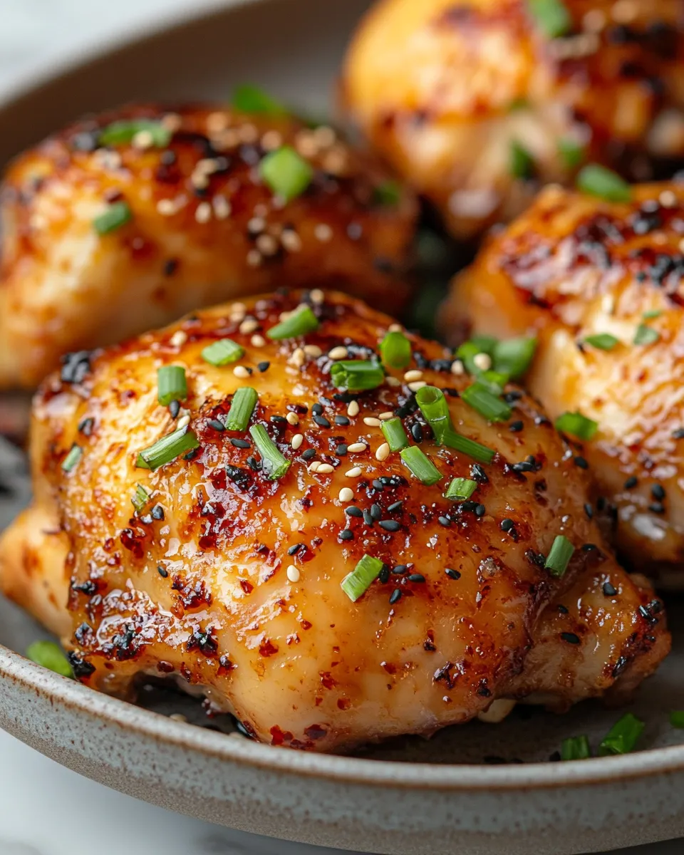 Air Fryer Korean Soy Garlic Chicken Thigh – Sweet, Savory, and Tender