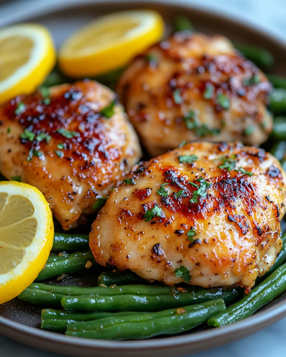Easy Lemon Garlic Butter Chicken Skillet with Green Beans