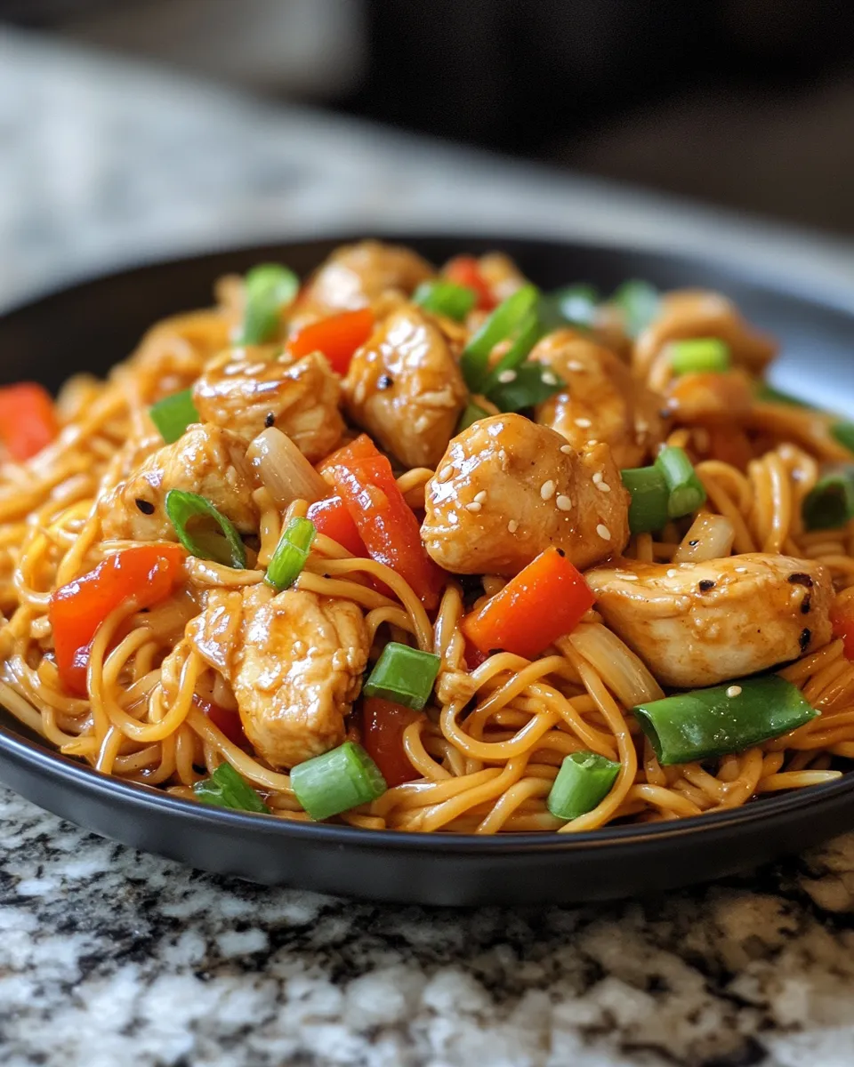 Easy Chicken Lo Mein with Veggies