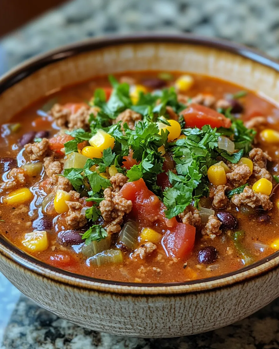 Hearty Taco Soup Loaded with Flavor