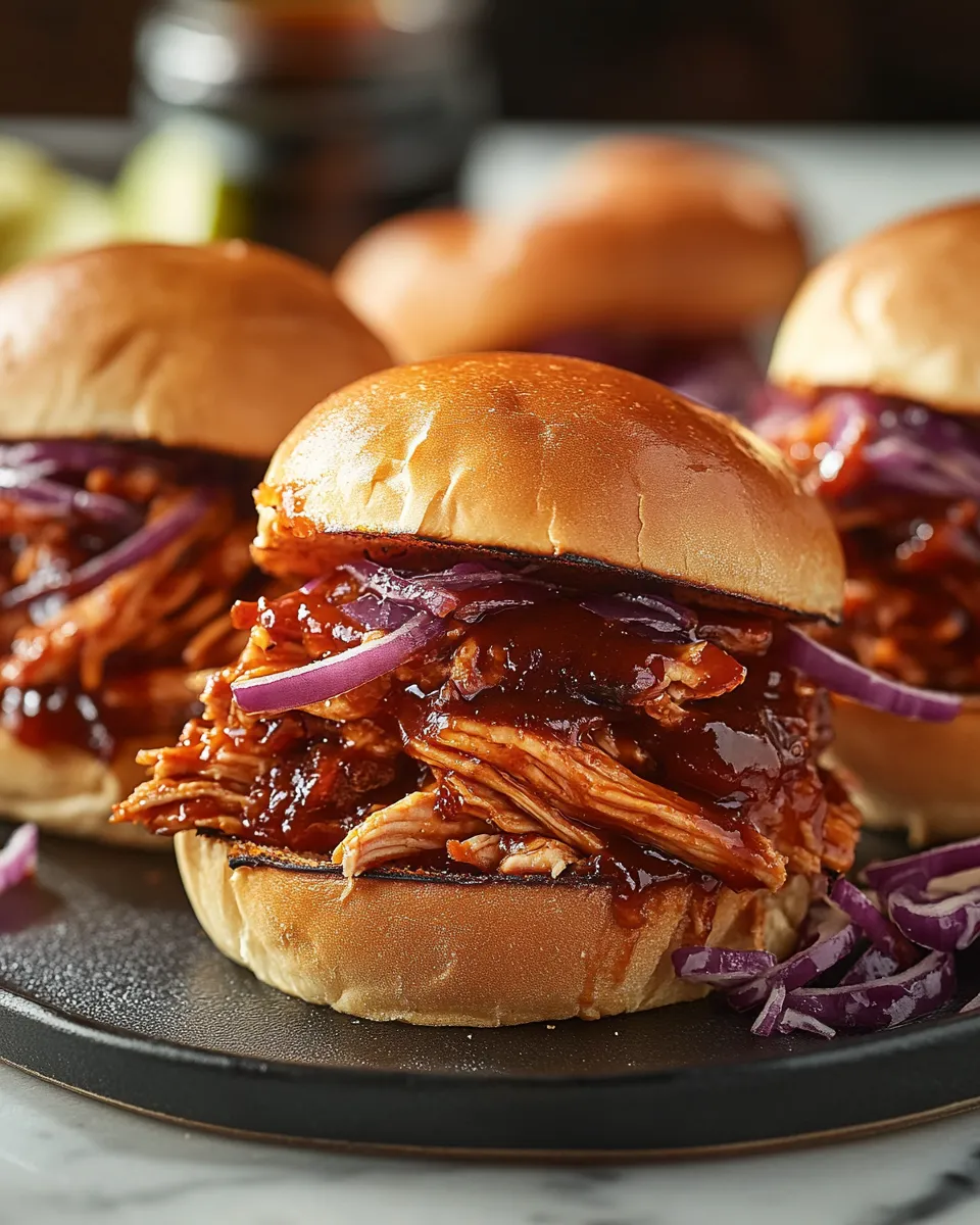 Sweet & Smoky BBQ Chicken Sliders Everyone Loves