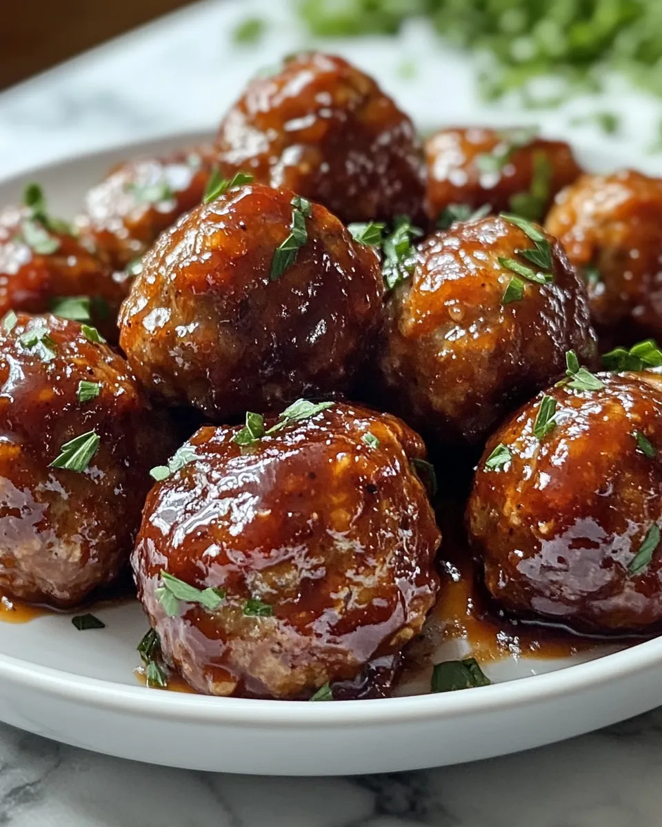 Sweet & Smoky Honey BBQ Crockpot Meatballs