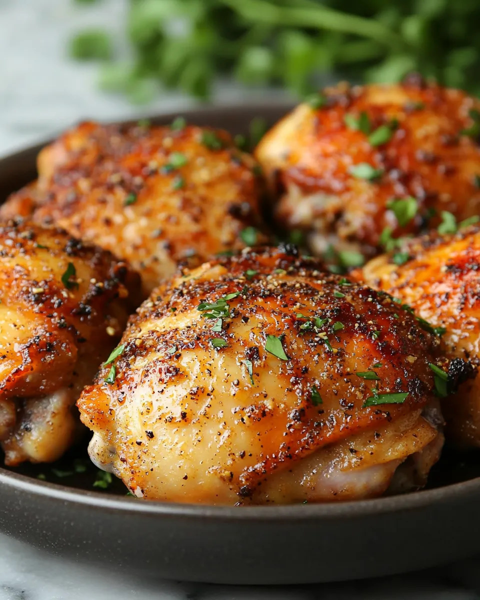 Juicy Boneless Chicken Thighs Baked at 400°F