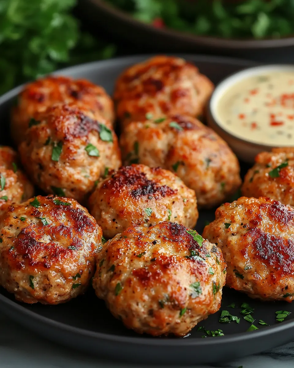 Tender Chicken Kofta with Creamy Garlic Yogurt Sauce for Dinner