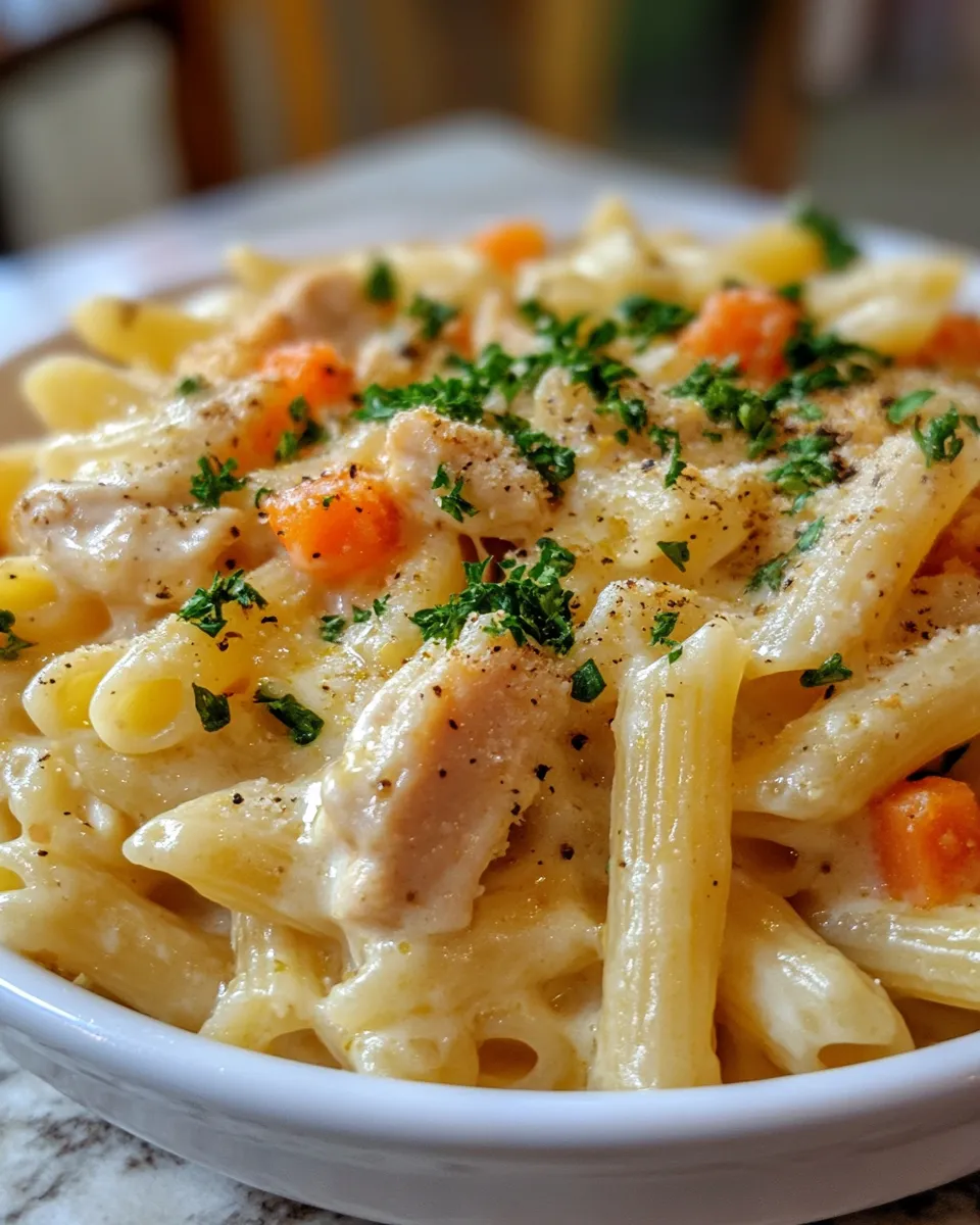 Quick & Easy Chicken Pot Pie Pasta