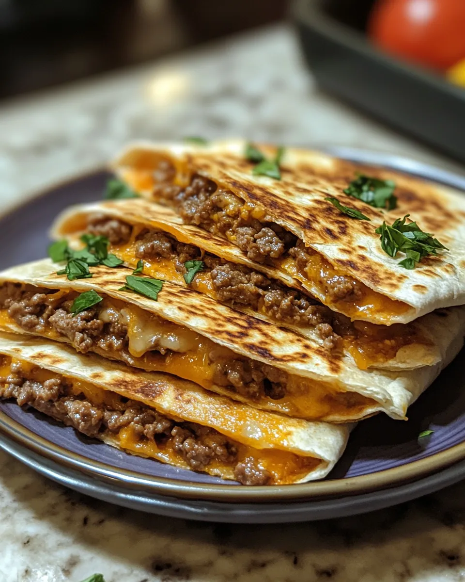 Cheesy Smashburger Quesadillas Everyone Craves