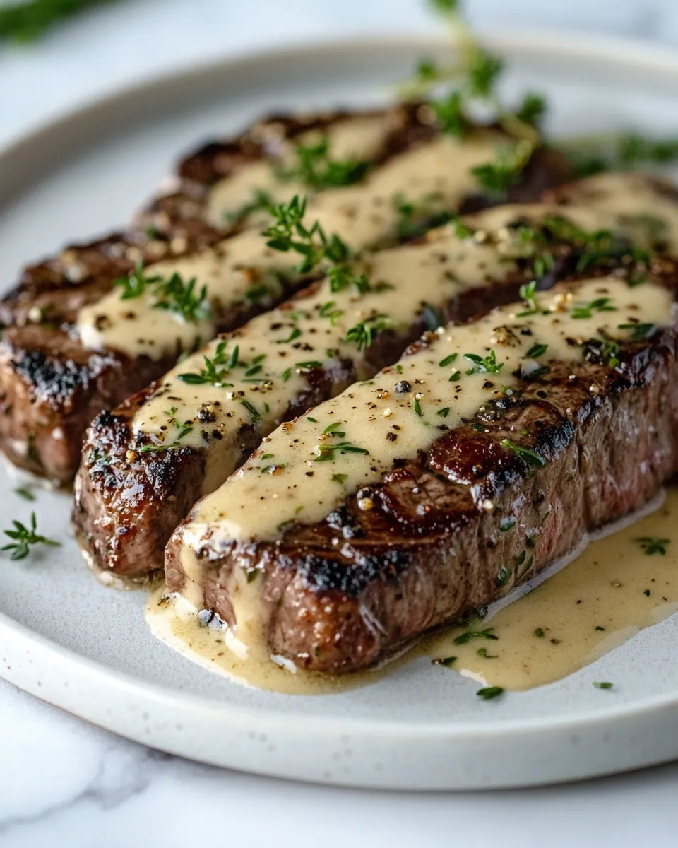 Irresistible Garlic Butter Steak with Parmesan Cream Sauce