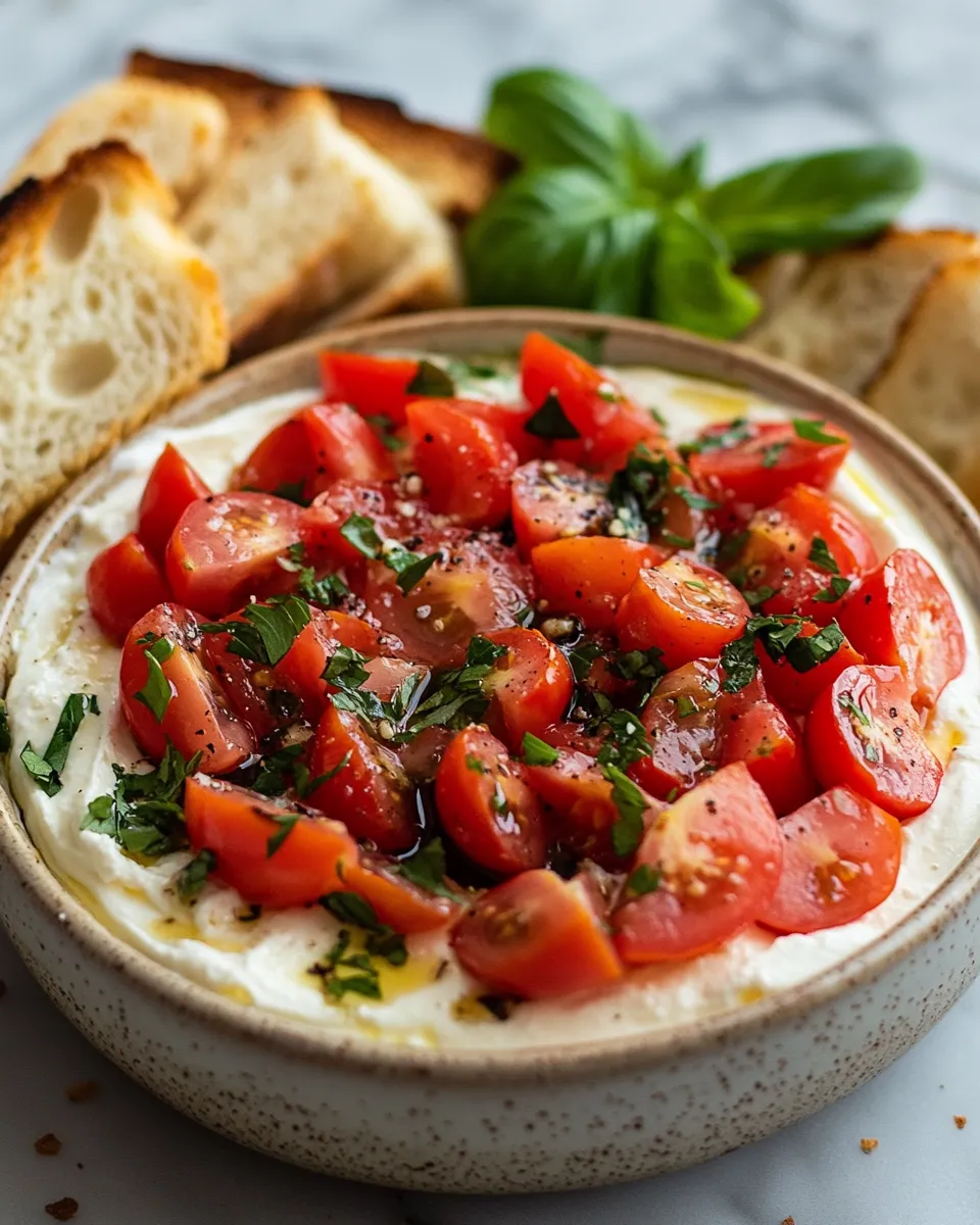 This Bruschetta Dip Disappears in Minutes