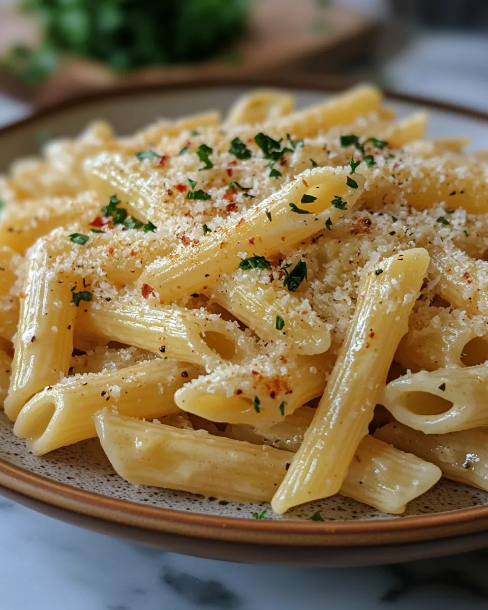 Irresistible Restaurant-Style Creamy Garlic Penne Pasta (A Garlic Lover’s Dream)