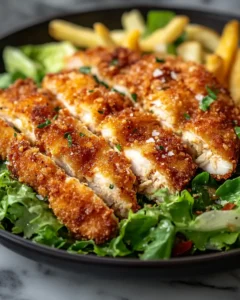 Irresistible Hot Honey Crispy Chicken Caesar Salad & Fries Sweet Heat Fix 42 0 0 18 2