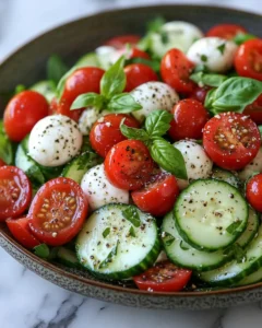 Vibrant Cucumber Caprese Salad: A Refreshing Twist 18 0 0 26